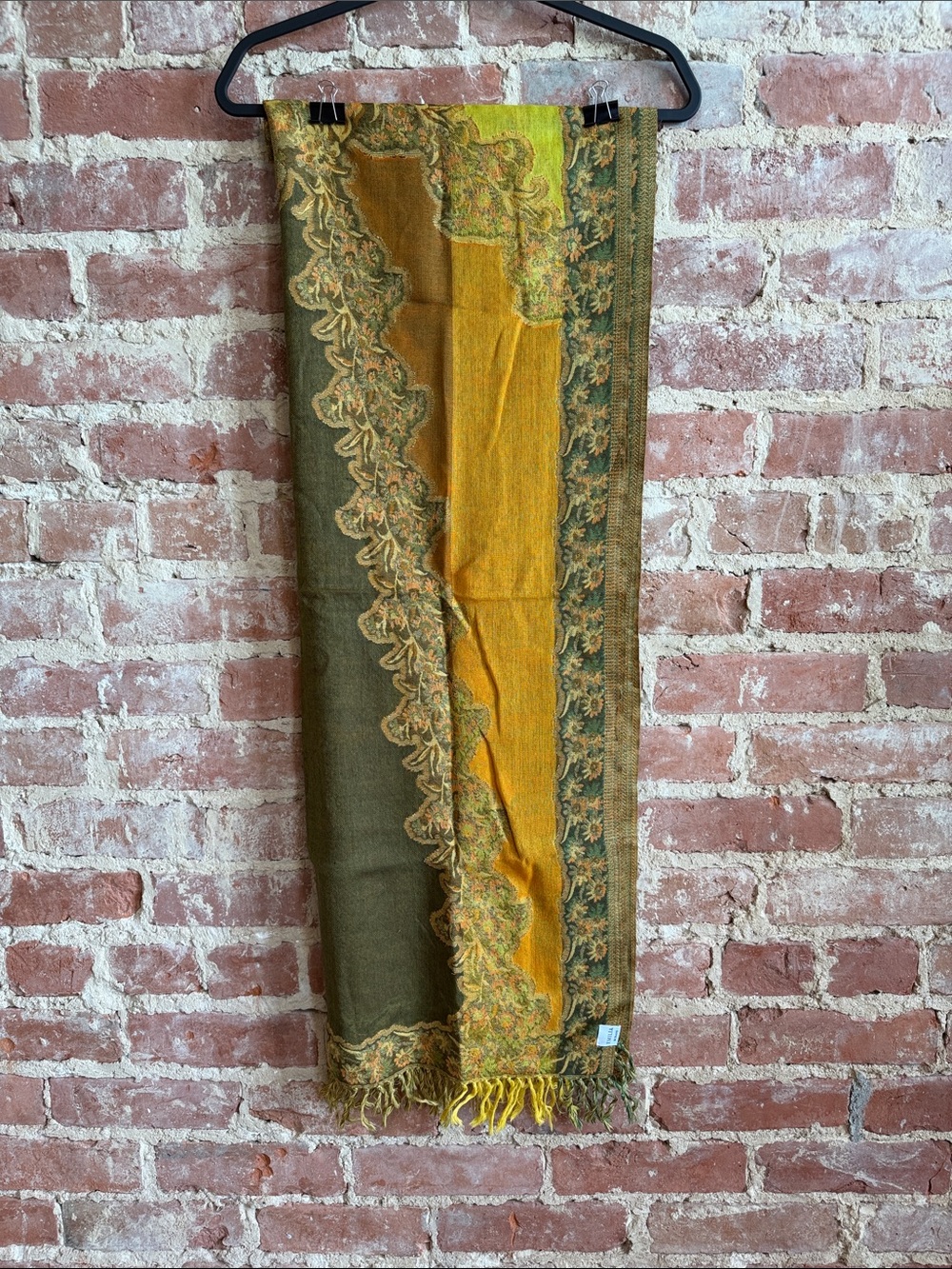 Emilia Burano Ornate Paisley Fringe Scarf